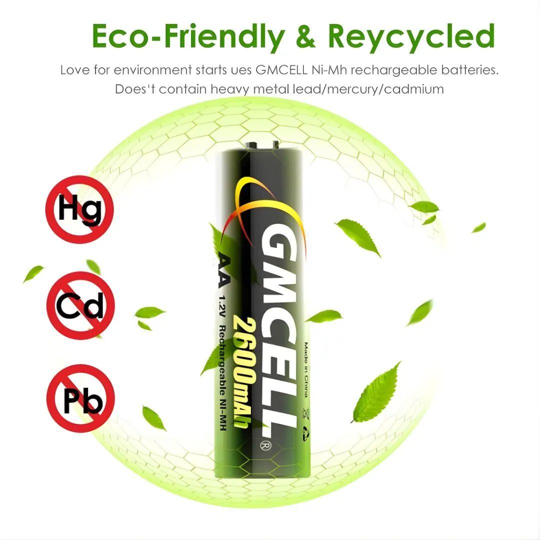 GMCELL Rechargeable NiMH AAA Battery - 2600mAh