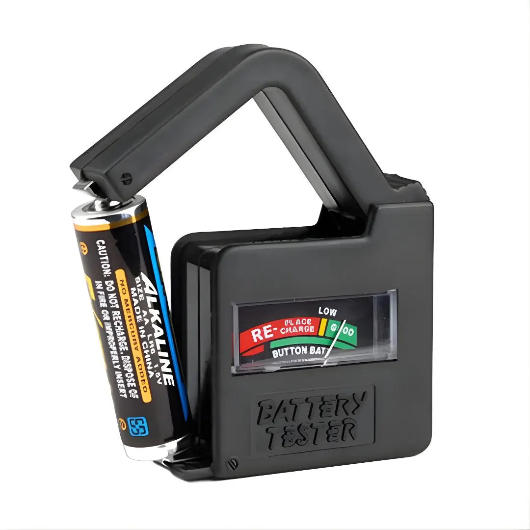 High-quality digital battery tester with voltage display.