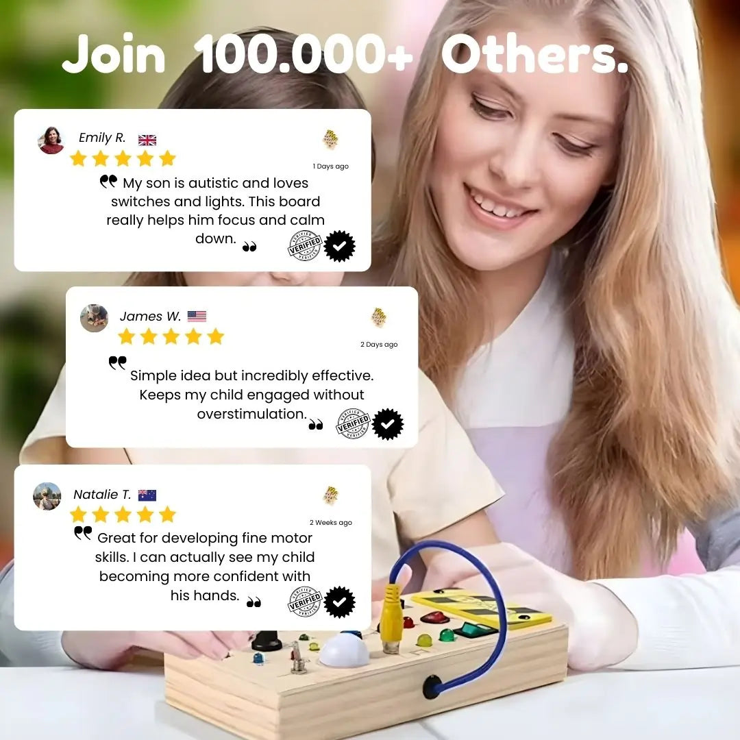 Sensory busy board for autistic children