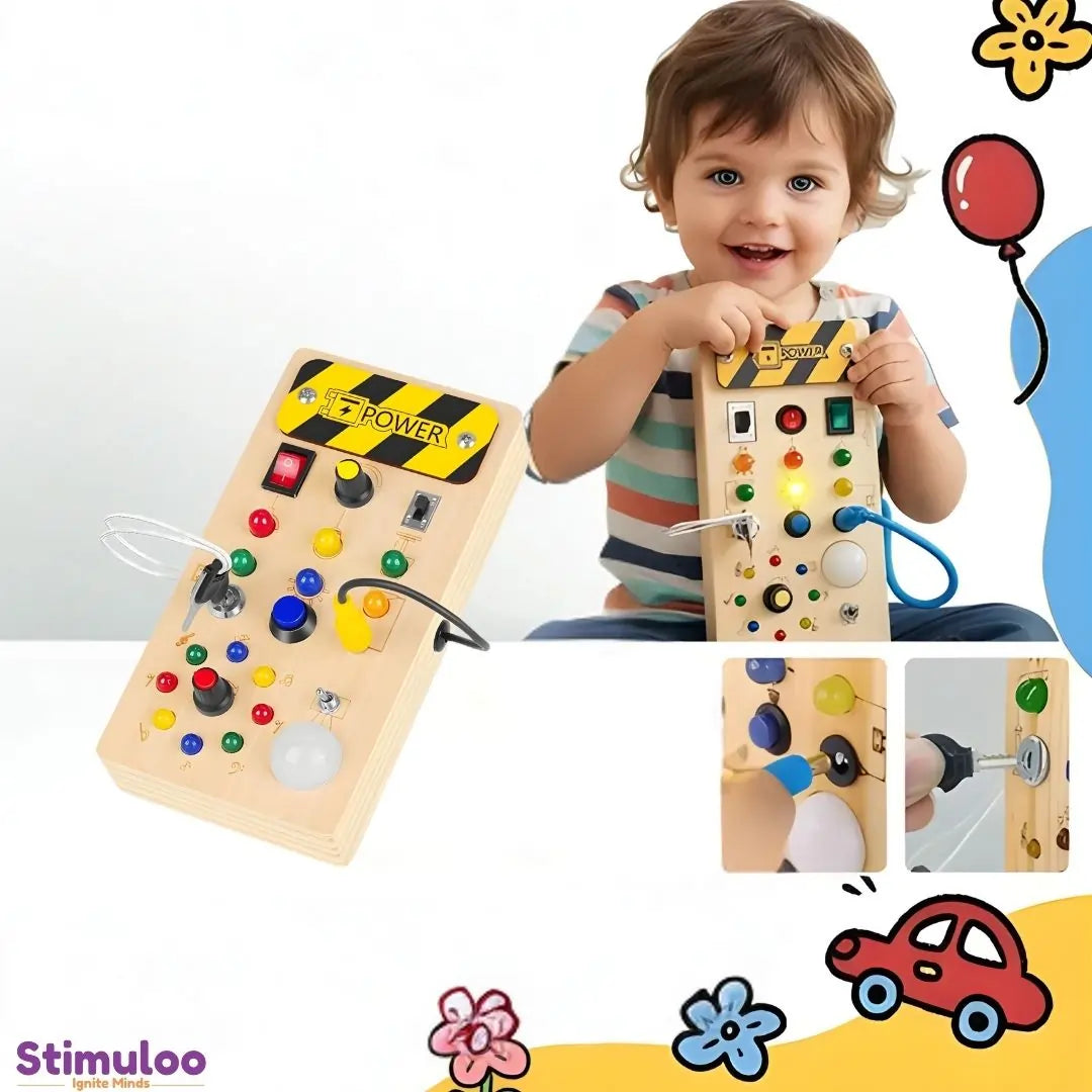 Educational Montessori busy board gift for toddlers