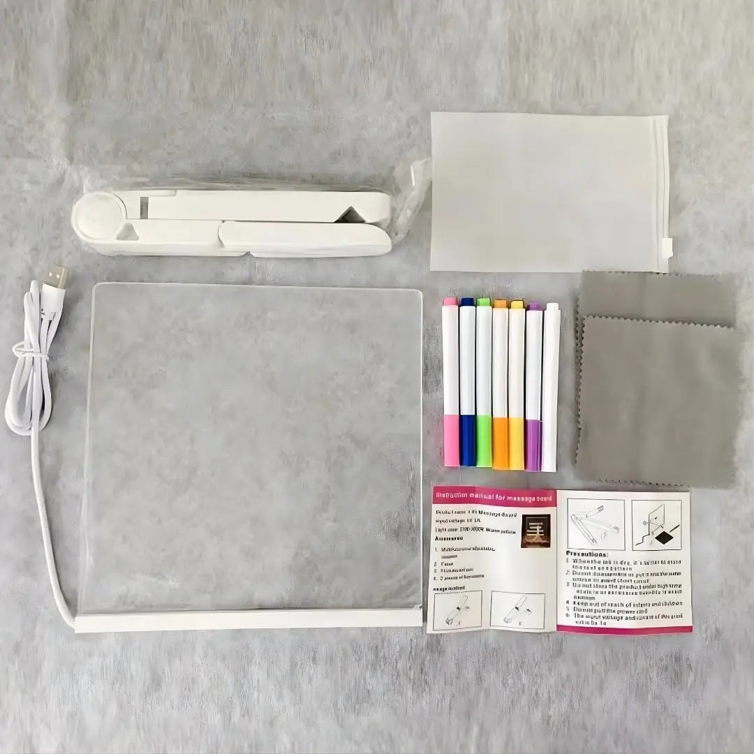 Child proudly showing glowing artwork created on the LumiBoard light-up drawing board3