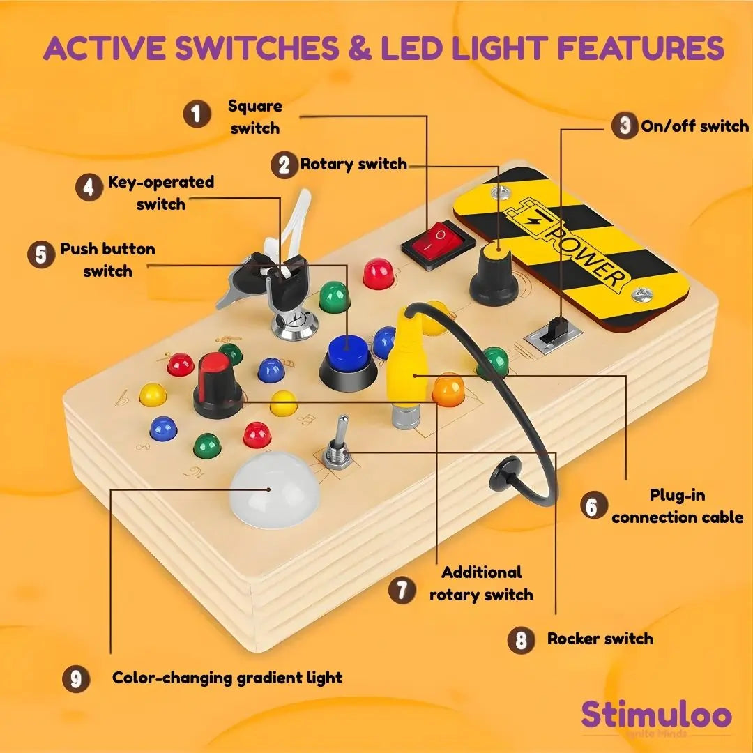 Montessori cause and effect toy for babies