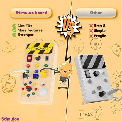 Montessori sensory board developing fine motor skills